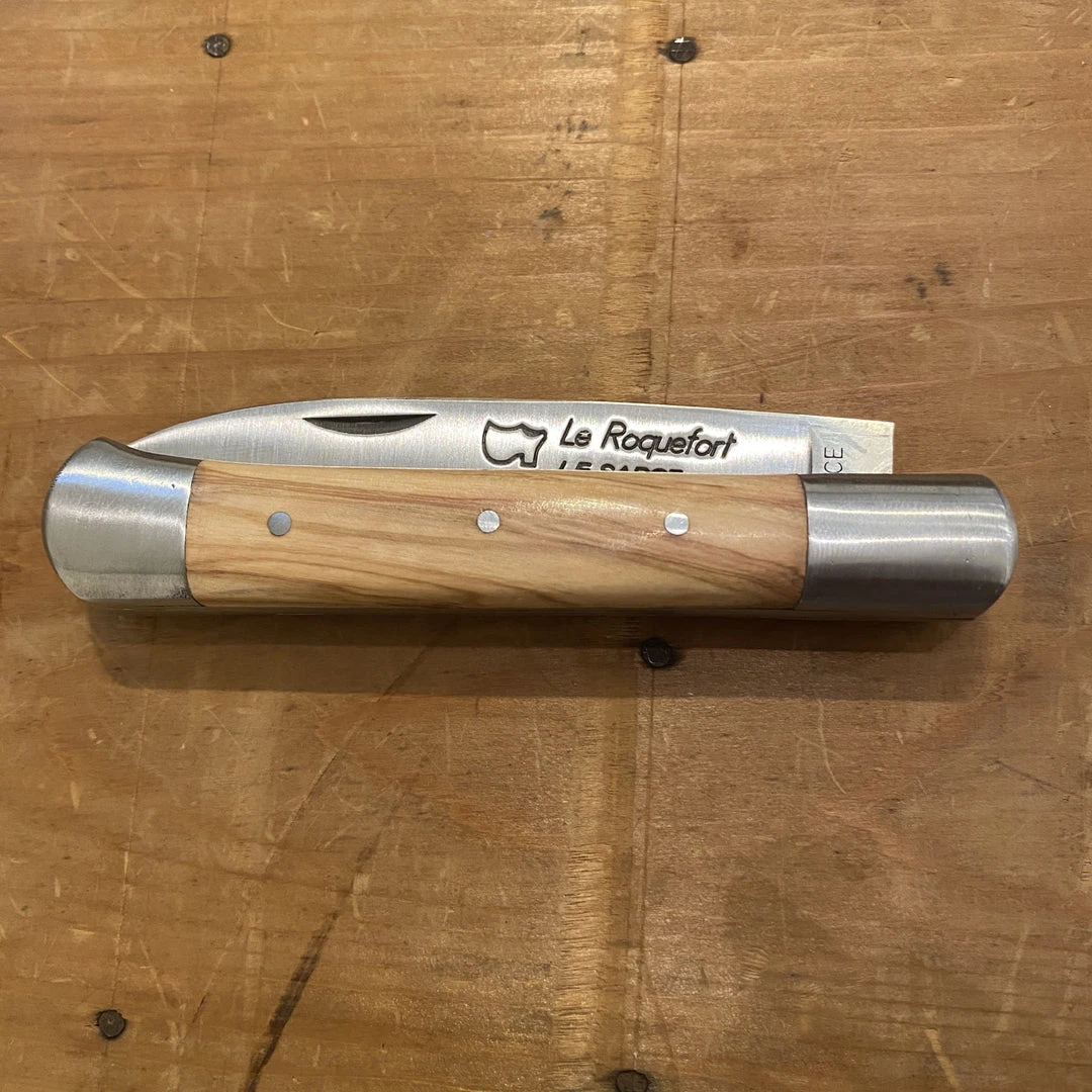 Hot Sale 🛒 Au Sabot 10.5cm Roquefort Stainless Pocket Knife Double Bolster Olive 👍 5 Au Sabot 10.5cm Roquefort Stainless Pocket Knife Double Bolster Olive