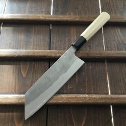 New ๐ Sakai Kikumori 180mm Kiritsuke Santoku Aogami 2 Nashiji โจ 7 Sakai Kikumori 180mm Kiritsuke Santoku Aogami 2 Nashiji