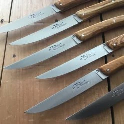 Chazeau Honoré 'Le Thiers' Steak Set Of 6 Olive