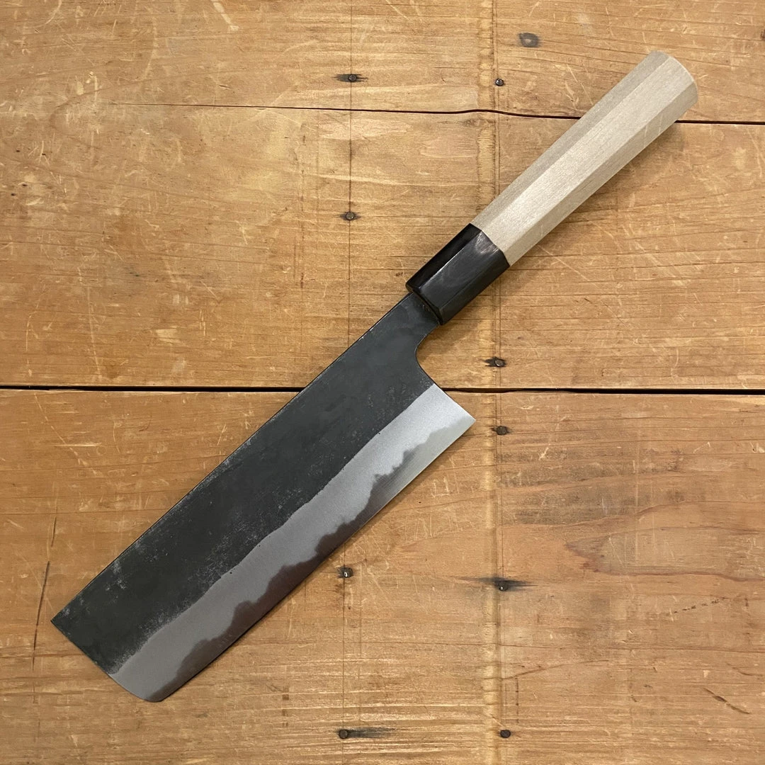 Promo ❤️ Sakai Kikumori 165mm Wa Nakiri Shirogami 1 Kurouchi ⌛ 4 Sakai Kikumori 165mm Wa Nakiri Shirogami 1 Kurouchi