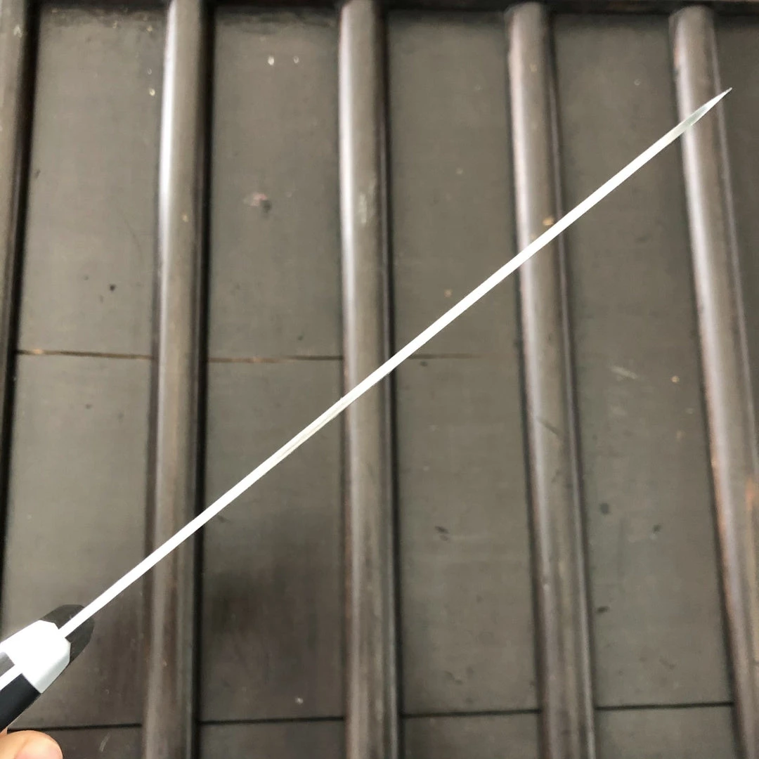 Promo ❤️ Hitohira Imojiya Kuma 180mm Santoku Aogami 2 Nashiji Tsuchime Western Handle 🥰 8 Hitohira Imojiya Kuma 180mm Santoku Aogami 2 Nashiji Tsuchime Western Handle