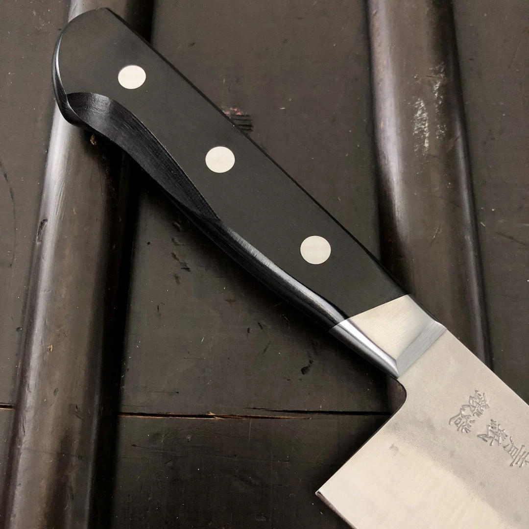 Promo ❤️ Hitohira Imojiya Kuma 180mm Santoku Aogami 2 Nashiji Tsuchime Western Handle 🥰 6 Hitohira Imojiya Kuma 180mm Santoku Aogami 2 Nashiji Tsuchime Western Handle
