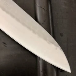 Hitohira Imojiya Kuma 200mm Gyuto Aogami 2 Nashiji Tsuchime Western Handle