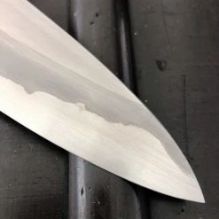 Hitohira Togashi 210mm Gyuto Stainless Clad Aogami 1 Macasser Ebony & Horn - On Order