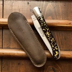 New ๐ Fontenille Pataud 'Laguiole Nature' 12cm - Feuille D'Or Lockback ๐ 21 Fontenille Pataud 'Laguiole Nature' 12cm - Feuille D'Or Lockback