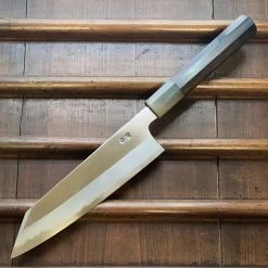 Hitohira Togashi 210mm Kiritsuke Gyuto Stainless Clad Shirogami 1 Ziricote Handle