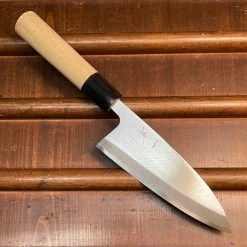 Hitohira Gorobei 135mm Deba Aogami 2 Ho Wood