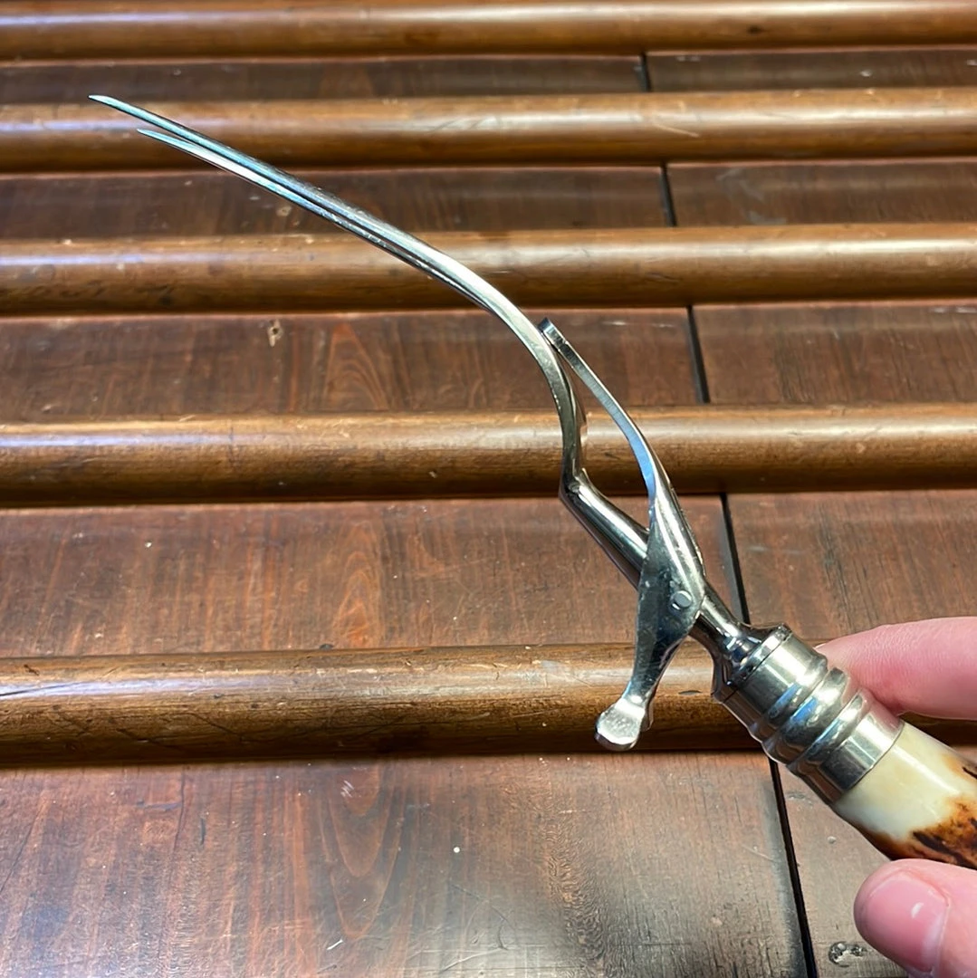 Hot Sale ๐ Bernal Cutlery Bear Brand Carving Set Stainless & Stag 1930's-50's ๐ฅฐ 13 Bernal Cutlery Bear Brand Carving Set Stainless & Stag 1930's-50's