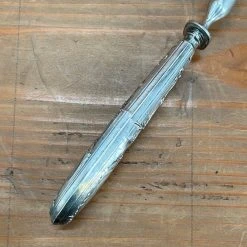 Promo โญ Vintage French Carving 3 Tined Fork Carbon Steel Silver Handle ๐ 18 Vintage French Carving 3 Tined Fork Carbon Steel Silver Handle