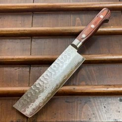 Hitohira HG 160mm Nakiri Stainless Tsuchime Damascus