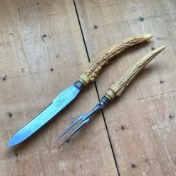 Bernal Cutlery Used Vintage A J Jordan AAA1 Small Carving Set Sheffield 1890’s-1920’s