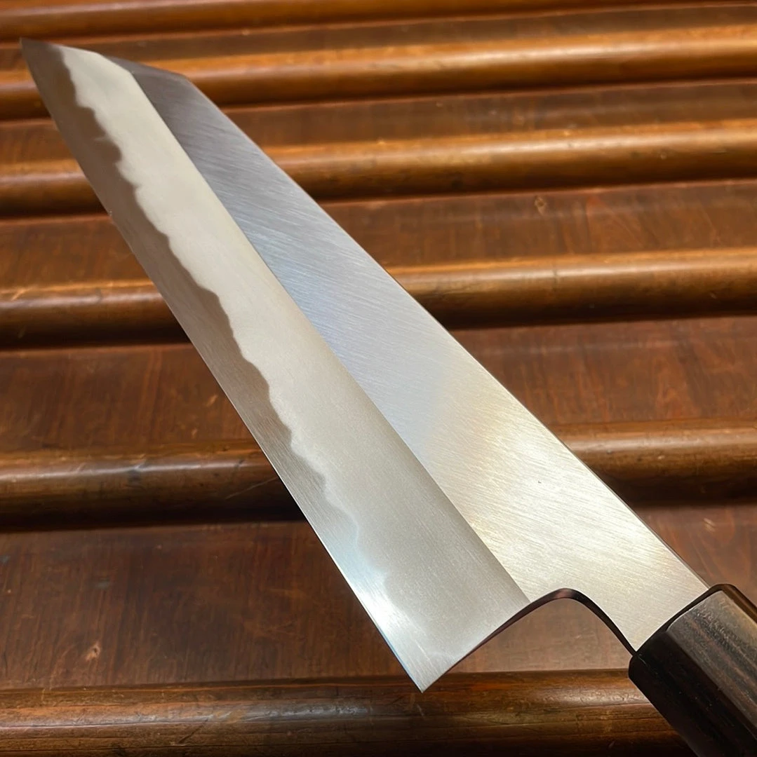 New ๐ Hitohira Kikuchiyo Kyuzo 210mm Kiritsuke Gyuto Iron Clad Shirogami 2 Migaki Cherry/Ebony Handle ๐ 8 Hitohira Kikuchiyo Kyuzo 210mm Kiritsuke Gyuto Iron Clad Shirogami 2 Migaki Cherry/Ebony Handle