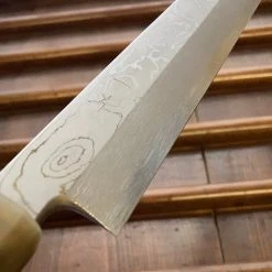 Promo ๐ Hitohira Tanaka Manzo 300mm Yanagi Aogami 1 Damascus Ebony W/ Saya ๐ 17 Hitohira Tanaka Manzo 300mm Yanagi Aogami 1 Damascus Ebony W/ Saya