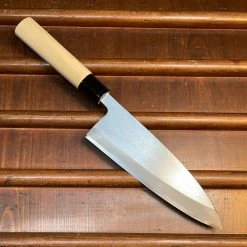 Hitohira Morihei Yoshitomo 180mm Deba Carbon Steel Poplar Handle