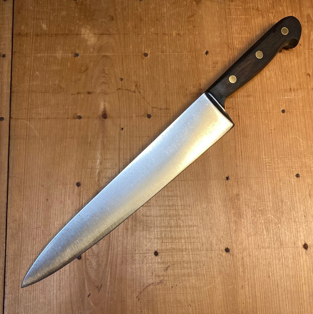 Discount ๐ Bernal Cutlery German 10" Forged Carbon Steel Chef Knife ~1960's ๐ 3 Bernal Cutlery German 10" Forged Carbon Steel Chef Knife ~1960's