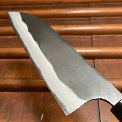Cheap 👏 Nakajo Kaji-bei 165mm Santoku Iron Clad Shirogami 2 Kurouchi ❤️ 12 Nakajo Kaji-bei 165mm Santoku Iron Clad Shirogami 2 Kurouchi