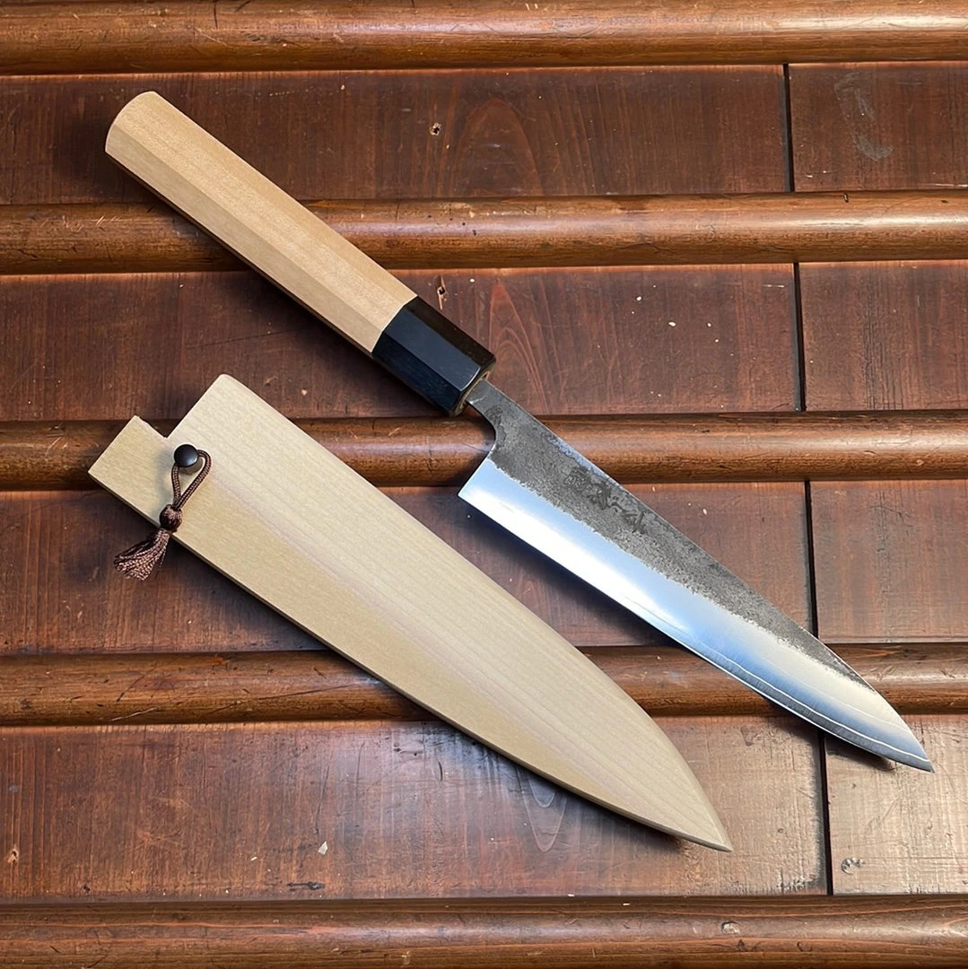 Cheap 🌟 Konosuke Madei ‘Sumiiro’ 150mm Petty SLD Kurouchi Nashiji - By Nihei W/ Saya 👍 10 Konosuke Madei ‘Sumiiro’ 150mm Petty SLD Kurouchi Nashiji - By Nihei W/ Saya