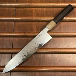 H&K Nakagawa Hamono Nakagawa 240mm Gyuto Aogami 1 Damascus Ebony Blond