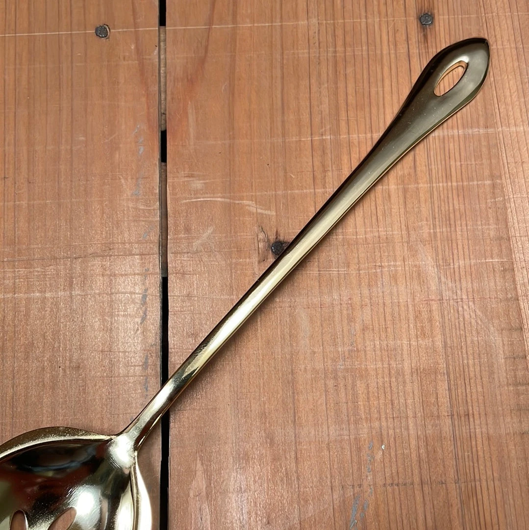 Wholesale ✔️ Gabriel Rudolph Gestura 9” 00 Oro Golden Stainless Steel Kitchen Slotted Spoon 😉 5 Gabriel Rudolph Gestura 9” 00 Oro Golden Stainless Steel Kitchen Slotted Spoon