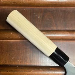 Nakajo Kaji-bei 165mm Santoku Iron Clad Shirogami 2 Kurouchi