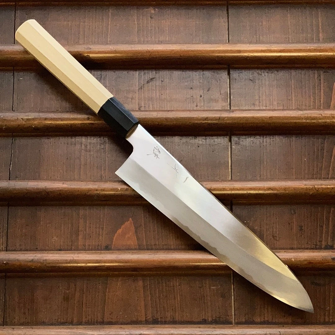 Coupon ๐ Hitohira Kikuchiyo Ren 240mm Gyuto Aogami 2 ๐ฏ 3 Hitohira Kikuchiyo Ren 240mm Gyuto Aogami 2