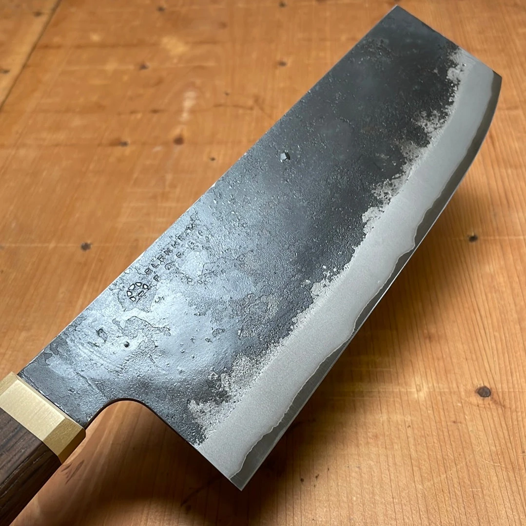 Best deal ๐ฏ Blenheim Forge 165mm Nakiri Stainless Clad Aogami Super Fumed Oak & Brass ๐ฏ 5 Blenheim Forge 165mm Nakiri Stainless Clad Aogami Super Fumed Oak & Brass