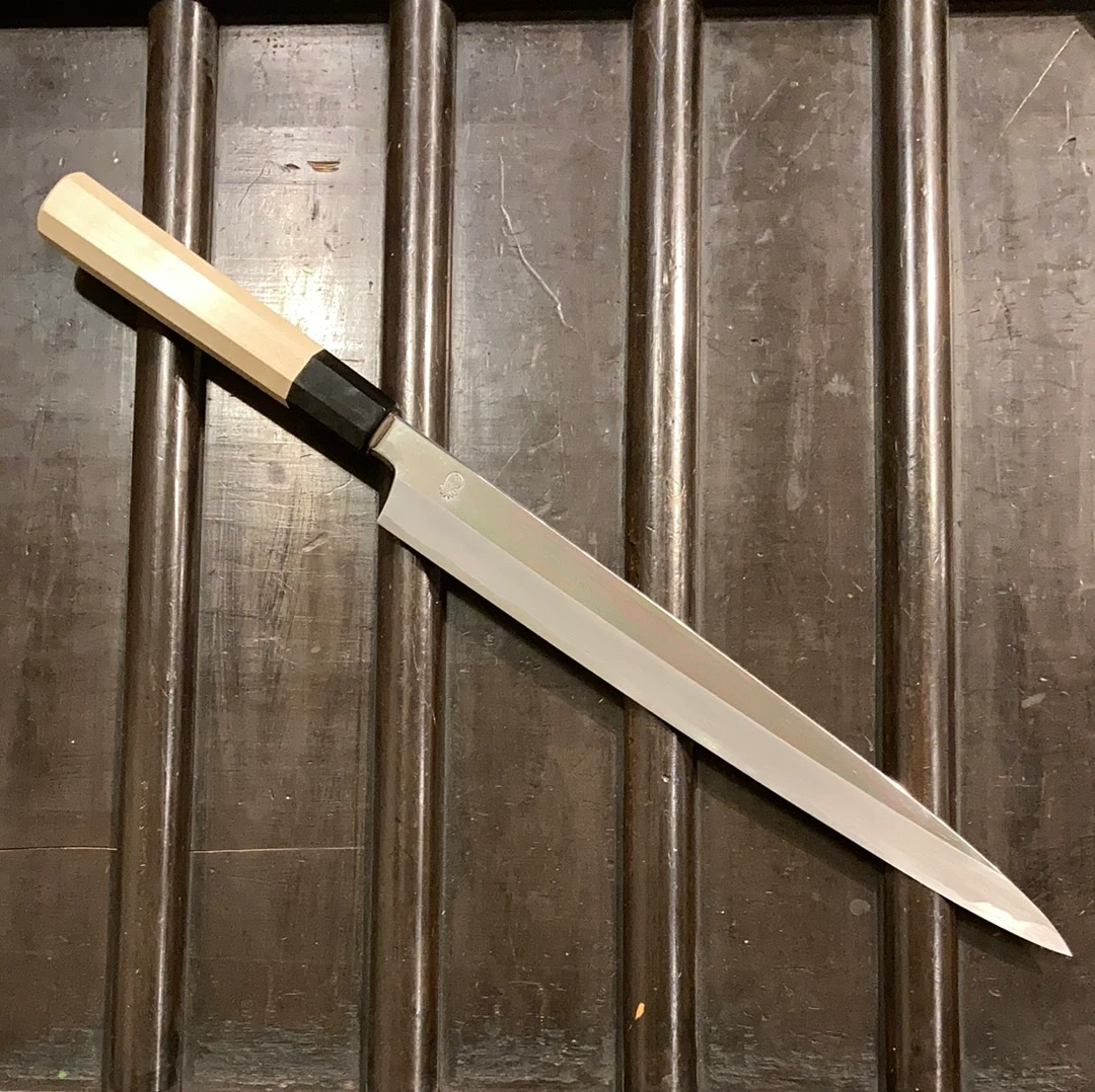 Brand new 🎁 Sakai Kikumori 'Choyo' 300mm Yanagi - Shirogami 2 - W/ Saya 👏 4 Sakai Kikumori 'Choyo' 300mm Yanagi - Shirogami 2 - W/ Saya