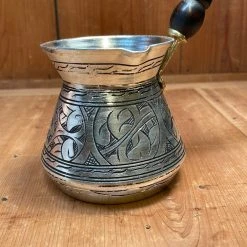 Panyas Kulhan Hand-carved Nickel And Copper Turkish Coffee Pot Coffee & Tea Tools