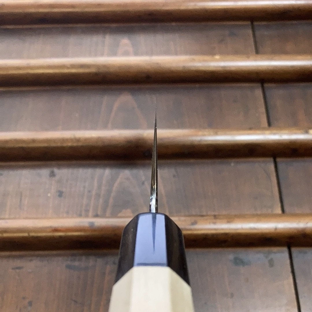 Best deal ๐ Sakai Kikumori 'Kikuzuki Uzu' 180mm Kiritsuke Santoku - Aogami 1 - W/ Saya โจ 10 Sakai Kikumori 'Kikuzuki Uzu' 180mm Kiritsuke Santoku - Aogami 1 - W/ Saya