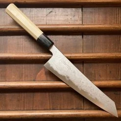 Sakai Kikumori / Bernal Cutlery 'Sori' 225mm Kiritsuke Gyuto - Aogami 1 Suminagashi