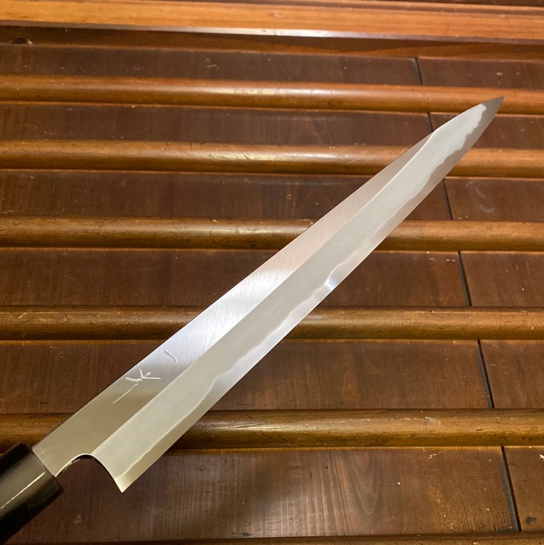 Best Pirce 🥰 Hitohira Tanaka Kyuzo 270mm Sujihiki Aogami 1 Migaki Taihei Ebony Handle ✨ 6 Hitohira Tanaka Kyuzo 270mm Sujihiki Aogami 1 Migaki Taihei Ebony Handle