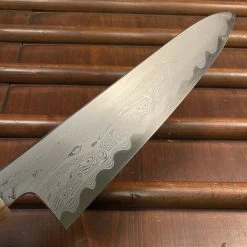 Brand new 🌟 H&K Nakagawa Hamono Nakagawa 240mm Gyuto Aogami 1 Damascus Ebony Blond ⭐ 14 H&K Nakagawa Hamono Nakagawa 240mm Gyuto Aogami 1 Damascus Ebony Blond