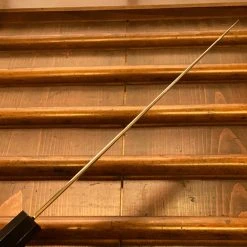 Hitohira Togashi 240mm Sujihiki Kasumi Stainless Clad Shirogami 1 Ebony Handle Black Horn