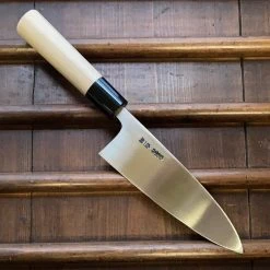 Hitohira Togashi LEFTY 165mm Deba Shirogami 1 Tachi Ho Wood W/ Saya