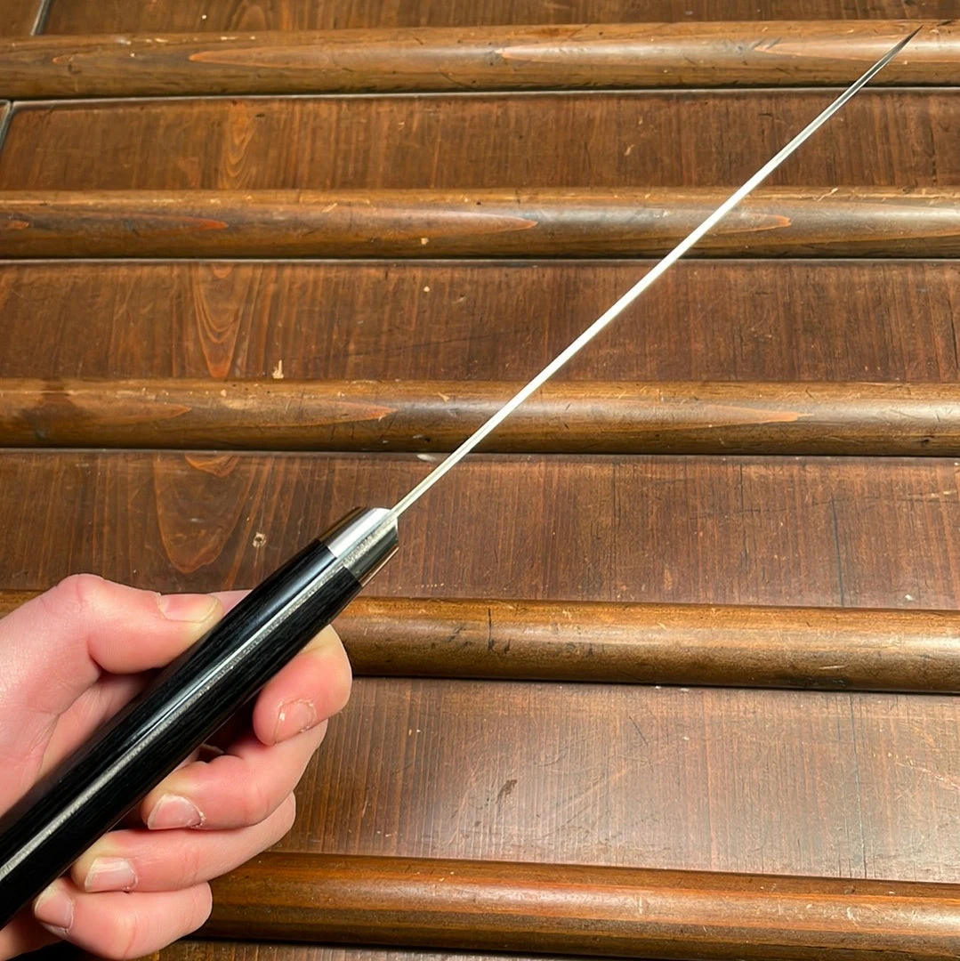 Brand new 🤩 Hitohira T10 Migaki 170mm Santoku Pakka Handle 😀 7 Hitohira T10 Migaki 170mm Santoku Pakka Handle