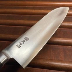 Hitohira Morihei Hisamoto Hagane 185mm Santoku Carbon Steel Pakka Handle