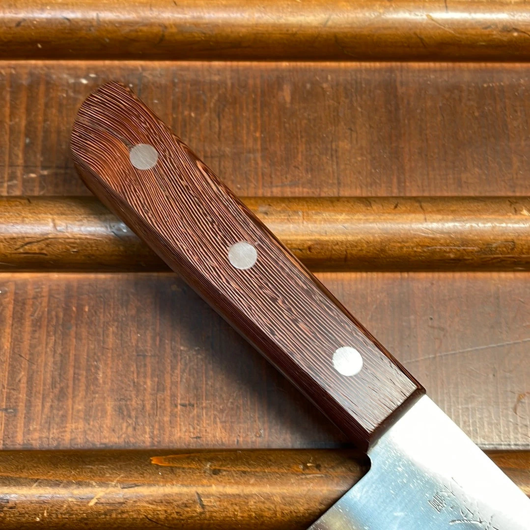 Hot Sale 🛒 Hitohira Masakane New Old Stock 195mm Gyuto SK Carbon Steel Tagayasan (No Bolster) 👍 4 Hitohira Masakane New Old Stock 195mm Gyuto SK Carbon Steel Tagayasan (No Bolster)