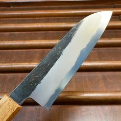 Flash Sale ❤️ Fukui Hado Sumi 165mm Santoku Shirogami #2 Kurouchi Finish - Burnt Oak ❤️ 11 Fukui Hado Sumi 165mm Santoku Shirogami #2 Kurouchi Finish - Burnt Oak