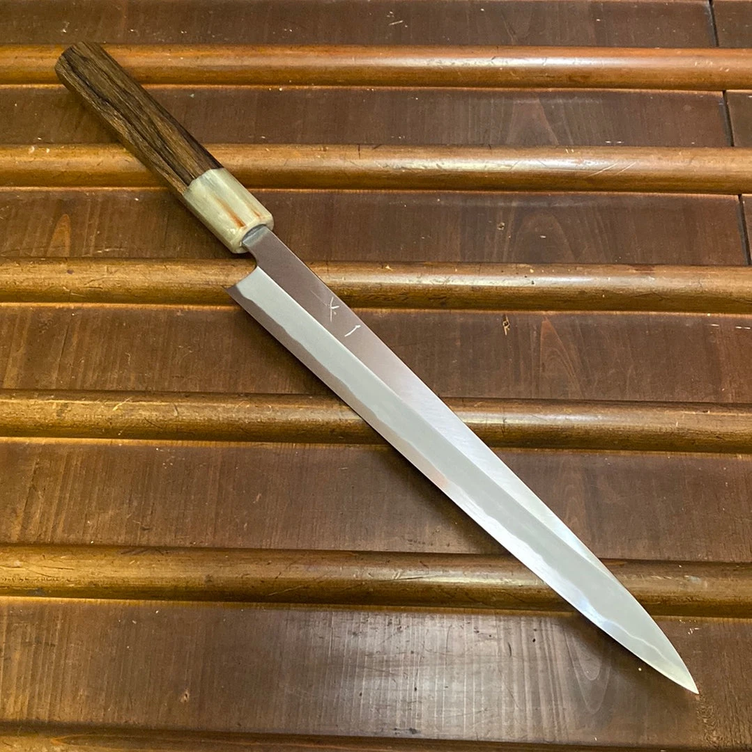 Best deal 👏 Hitohira Tanaka Kyuzo 270mm Sujihiki Aogami 1 Migaki Ziricote Blonde ✨ 3 Hitohira Tanaka Kyuzo 270mm Sujihiki Aogami 1 Migaki Ziricote Blonde