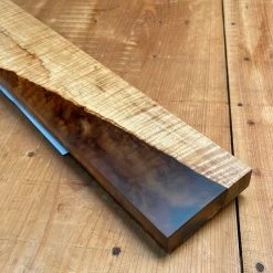 Knife En Place Harmony Spalted Curly Maple With Translucent Gray Epoxy - 18x2.625"