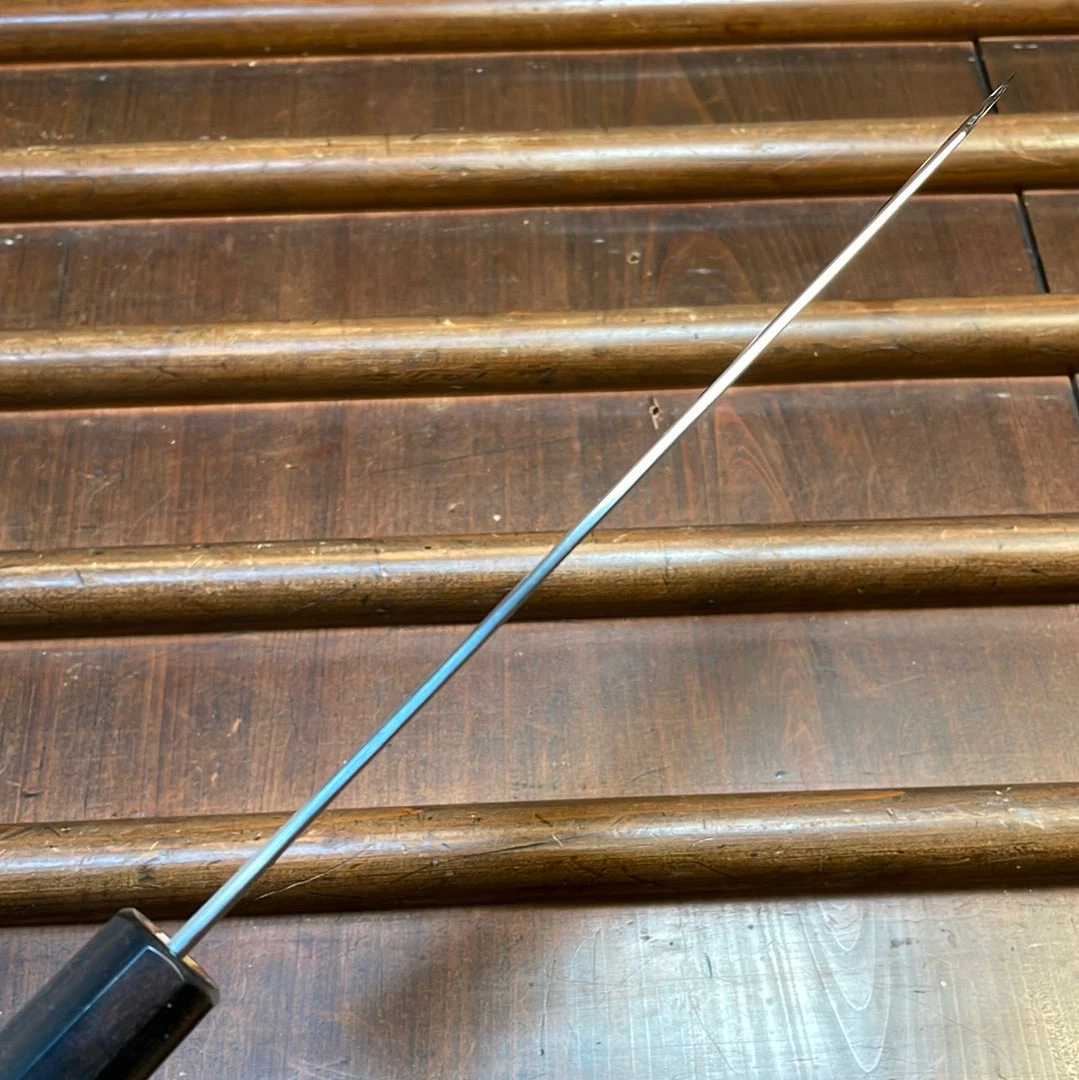 New ๐ Hitohira Kikuchiyo Kyuzo 210mm Kiritsuke Gyuto Iron Clad Shirogami 2 Migaki Cherry/Ebony Handle ๐ 9 Hitohira Kikuchiyo Kyuzo 210mm Kiritsuke Gyuto Iron Clad Shirogami 2 Migaki Cherry/Ebony Handle