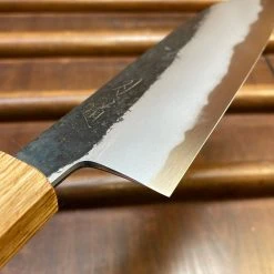 Flash Sale ❤️ Fukui Hado Sumi 165mm Santoku Shirogami #2 Kurouchi Finish - Burnt Oak ❤️ 13 Fukui Hado Sumi 165mm Santoku Shirogami #2 Kurouchi Finish - Burnt Oak