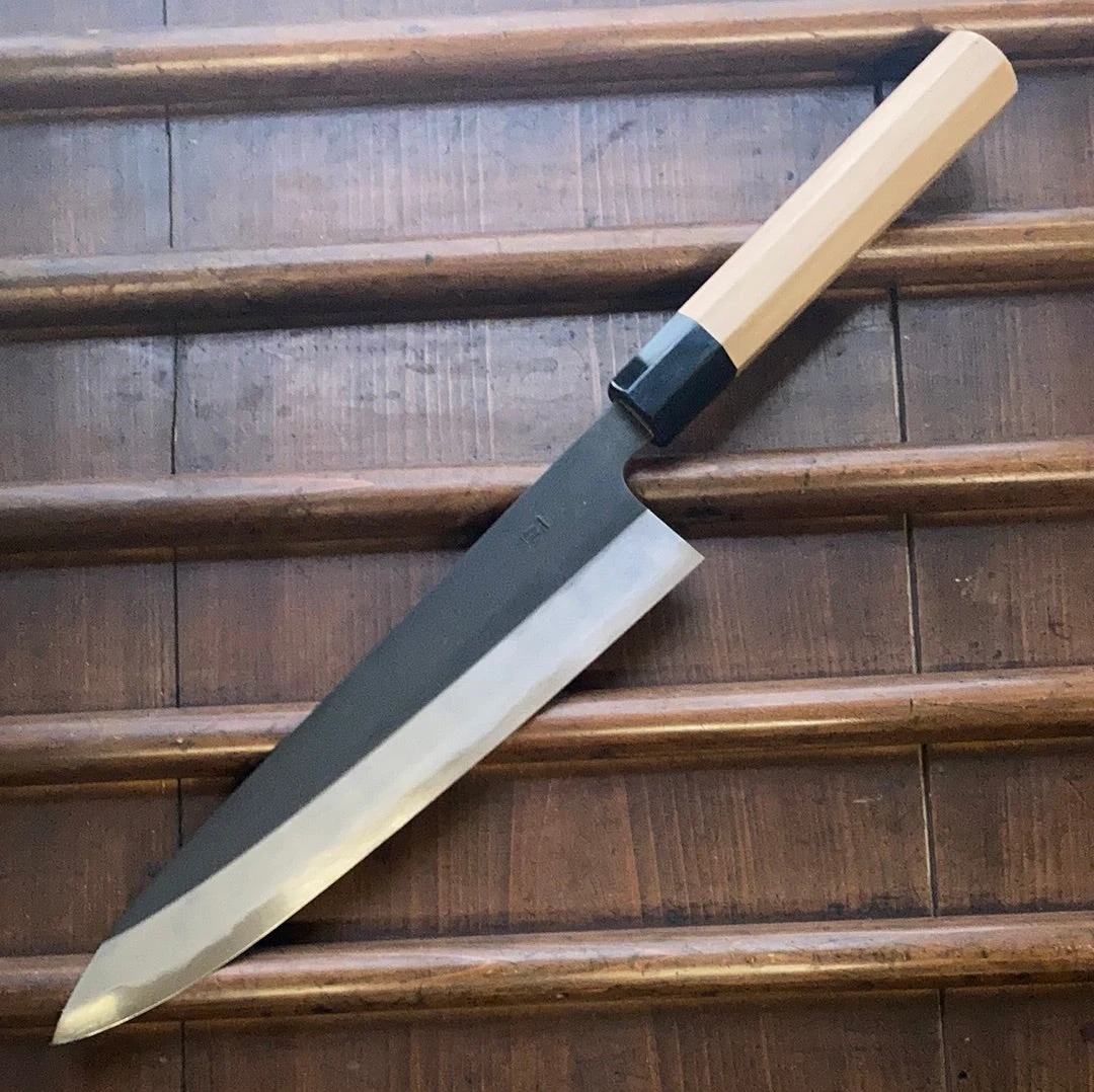 Cheap ❤️ Hitohira Tanaka Kyuzo 240mm Gyuto Aogami 1 Yakisugi Cedar - On Order ⌛ 4 Hitohira Tanaka Kyuzo 240mm Gyuto Aogami 1 Yakisugi Cedar - On Order