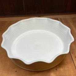 Millet & Hammer White Ceramic Pie Plate