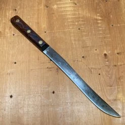 Bernal Cutlery Used Vintage Cattauraugus 7.75” Carving Knife Carbon Steel & Rosewood Little Valley NY C1900-1920