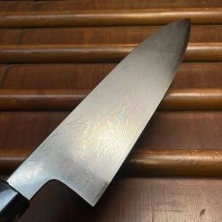 H&K Hatsukokoro Komorebi 180mm Santoku Aogami 2 Damascus Ebony Handle