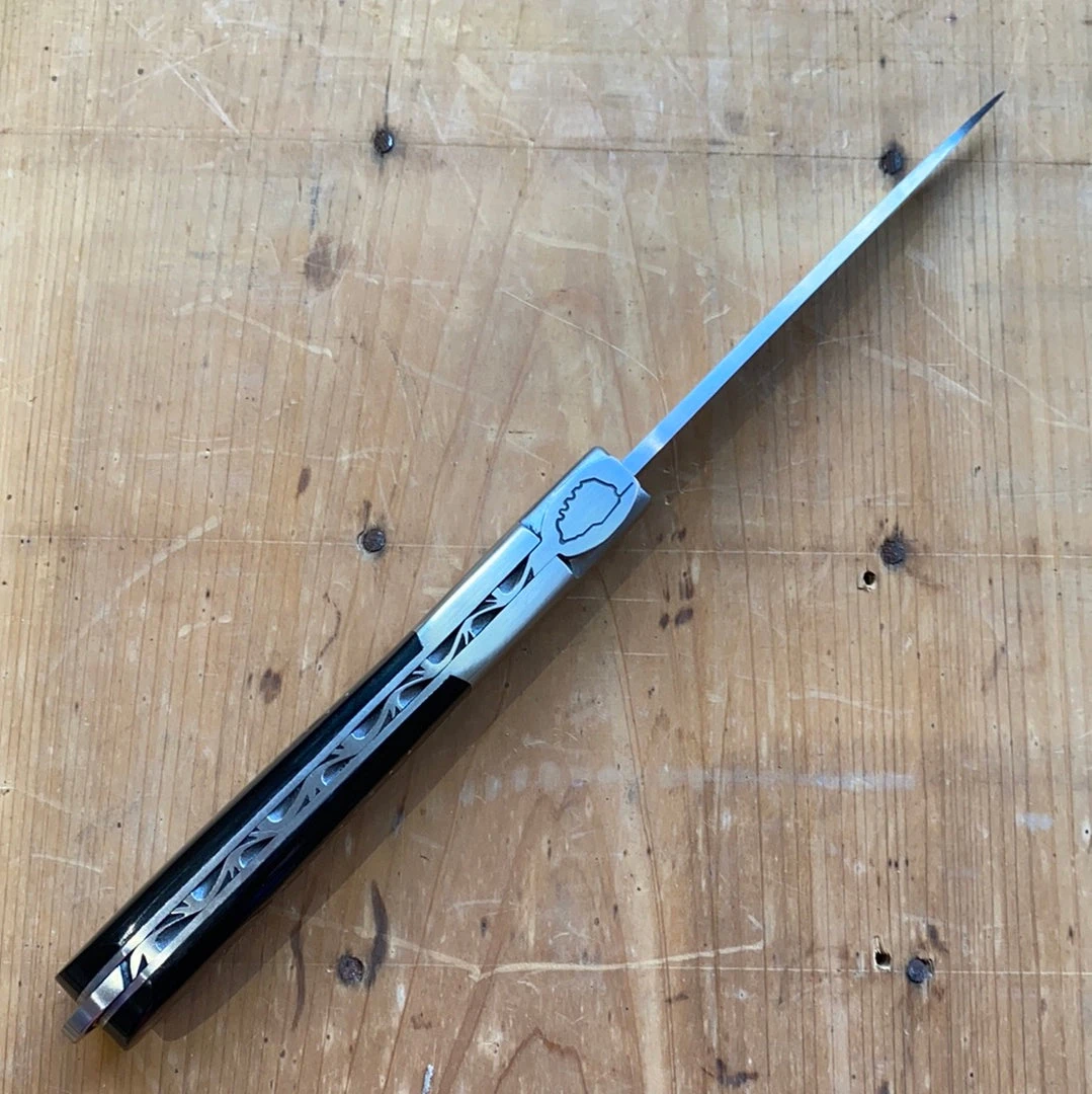 Budget 🔥 Fontenille Pataud Sperone 12cm '2013' Pinned Buffalo Horn Tip Lockback 🎁 5 Fontenille Pataud Sperone 12cm '2013' Pinned Buffalo Horn Tip Lockback