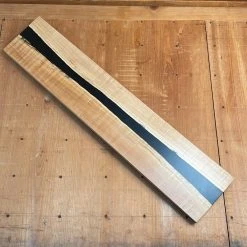 Knife En Place Harmony Quartersawn Curly Maple With Black Epoxy - 19.75x4" Kitchen Tools