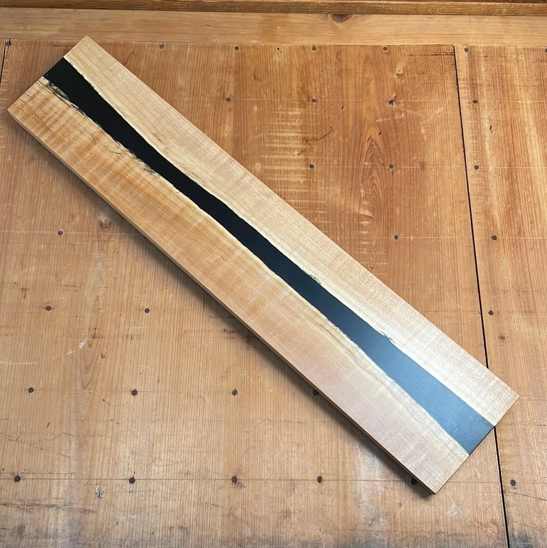 Best deal ❤️ Knife En Place Harmony Quartersawn Curly Maple With Black Epoxy - 19.75x4" Kitchen Tools 👍 3 Knife En Place Harmony Quartersawn Curly Maple With Black Epoxy - 19.75x4" Kitchen Tools