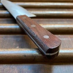 Hot Sale 🛒 Hitohira Masakane New Old Stock 195mm Gyuto SK Carbon Steel Tagayasan (No Bolster) 👍 13 Hitohira Masakane New Old Stock 195mm Gyuto SK Carbon Steel Tagayasan (No Bolster)